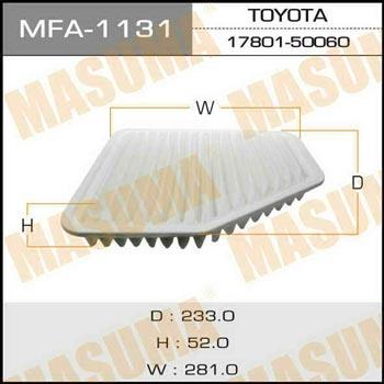 Masuma MFA-1131 Повітряний фільтр MFA1131: Купити в Україні - Добра ціна на EXIST.UA!