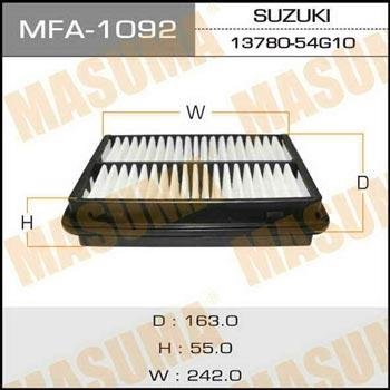 Masuma MFA-1092 Повітряний фільтр MFA1092: Купити в Україні - Добра ціна на EXIST.UA!