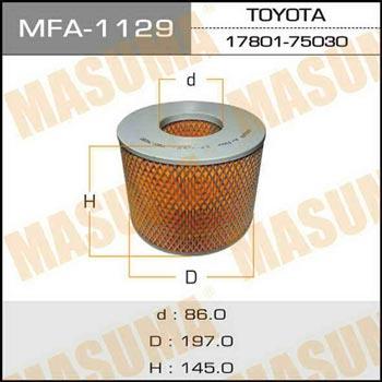 Masuma MFA-1129 Повітряний фільтр MFA1129: Купити в Україні - Добра ціна на EXIST.UA!