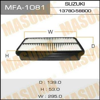Masuma MFA-1081 Повітряний фільтр MFA1081: Купити в Україні - Добра ціна на EXIST.UA!