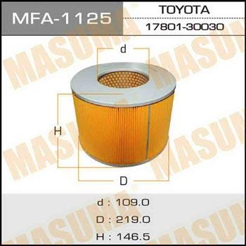 Masuma MFA-1125 Повітряний фільтр MFA1125: Купити в Україні - Добра ціна на EXIST.UA!