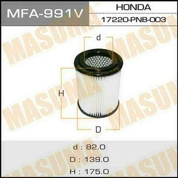 Masuma MFA-991 Повітряний фільтр MFA991: Купити в Україні - Добра ціна на EXIST.UA!