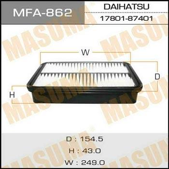 Masuma MFA-862 Повітряний фільтр MFA862: Купити в Україні - Добра ціна на EXIST.UA!