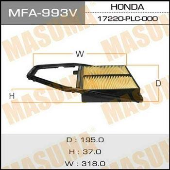 Masuma MFA-993 Повітряний фільтр MFA993: Приваблива ціна - Купити в Україні на EXIST.UA!