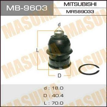 Masuma MB-9603 Опора кульова MB9603: Купити в Україні - Добра ціна на EXIST.UA!