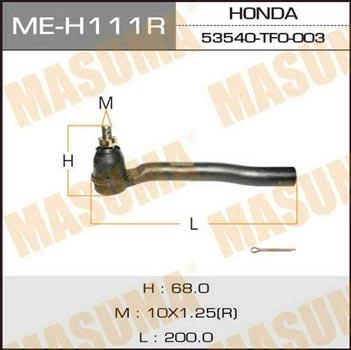 Masuma ME-H111R Наконечник рульової тяги правий MEH111R: Купити в Україні - Добра ціна на EXIST.UA!