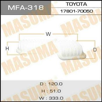 Masuma MFA-318 Повітряний фільтр MFA318: Купити в Україні - Добра ціна на EXIST.UA!