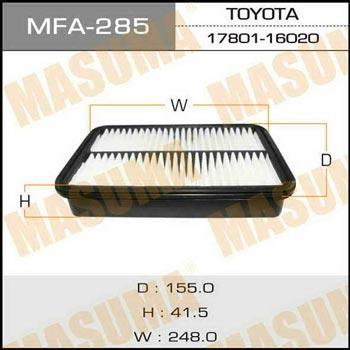 Masuma MFA-285 Повітряний фільтр MFA285: Купити в Україні - Добра ціна на EXIST.UA!