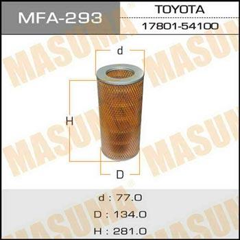 Masuma MFA-293 Повітряний фільтр MFA293: Купити в Україні - Добра ціна на EXIST.UA!