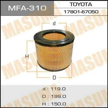 Masuma MFA-310 Повітряний фільтр MFA310: Купити в Україні - Добра ціна на EXIST.UA!