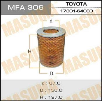 Masuma MFA-306 Повітряний фільтр MFA306: Купити в Україні - Добра ціна на EXIST.UA!