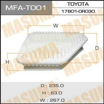 Masuma MFA-T001 Повітряний фільтр MFAT001: Купити в Україні - Добра ціна на EXIST.UA!