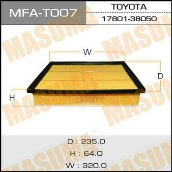 Masuma MFA-T007 Повітряний фільтр MFAT007: Купити в Україні - Добра ціна на EXIST.UA!