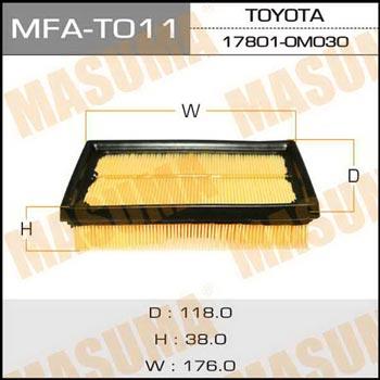 Masuma MFA-T011 Повітряний фільтр MFAT011: Купити в Україні - Добра ціна на EXIST.UA!