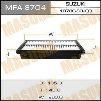 Masuma MFA-S704 Повітряний фільтр MFAS704: Приваблива ціна - Купити в Україні на EXIST.UA!