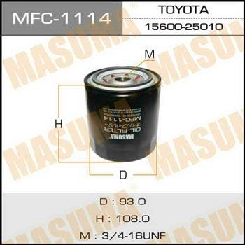 Masuma MFC-1114 Фільтр масляний MFC1114: Купити в Україні - Добра ціна на EXIST.UA!