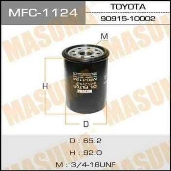 Masuma MFC-1124 Фільтр масляний MFC1124: Купити в Україні - Добра ціна на EXIST.UA!