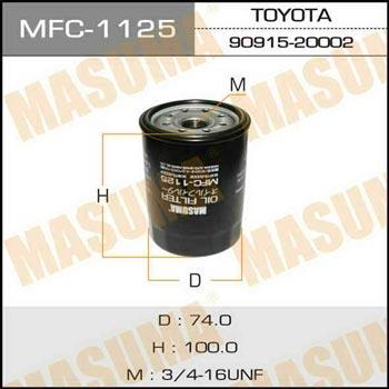 Masuma MFC-1125 Фільтр масляний MFC1125: Купити в Україні - Добра ціна на EXIST.UA!