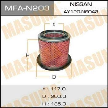 Masuma MFA-N203 Повітряний фільтр MFAN203: Купити в Україні - Добра ціна на EXIST.UA!