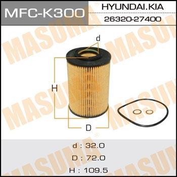 Masuma MFC-K300 Фільтр масляний MFCK300: Купити в Україні - Добра ціна на EXIST.UA!