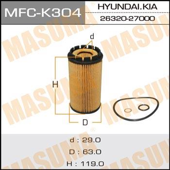 Masuma MFC-K304 Фільтр масляний MFCK304: Купити в Україні - Добра ціна на EXIST.UA!