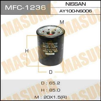 Masuma MFC-1236 Фільтр масляний MFC1236: Приваблива ціна - Купити в Україні на EXIST.UA!