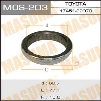 Masuma MOS-203 Прокладка вихлопної системи MOS203: Купити в Україні - Добра ціна на EXIST.UA!