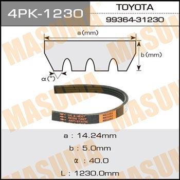 Masuma 4PK-1230 Ремінь поліклиновий 4PK1230 4PK1230: Купити в Україні - Добра ціна на EXIST.UA!