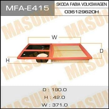 Masuma MFA-E415 Повітряний фільтр MFAE415: Купити в Україні - Добра ціна на EXIST.UA!