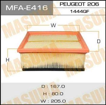 Masuma MFA-E416 Повітряний фільтр MFAE416: Приваблива ціна - Купити в Україні на EXIST.UA!