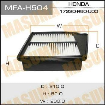 Masuma MFA-H504 Повітряний фільтр MFAH504: Приваблива ціна - Купити в Україні на EXIST.UA!