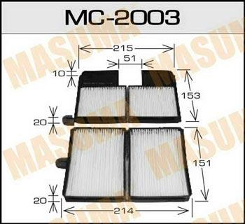 Masuma MC-2003 Фільтр салону MC2003: Купити в Україні - Добра ціна на EXIST.UA!