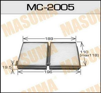 Masuma MC-2005 Фільтр салону MC2005: Приваблива ціна - Купити в Україні на EXIST.UA!