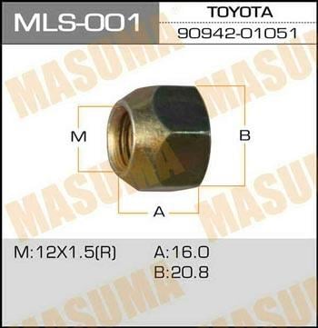 Masuma MLS-001 Гайка колісна MLS001: Купити в Україні - Добра ціна на EXIST.UA!