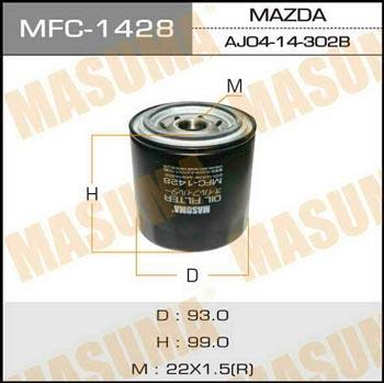 Masuma MFC-1428 Фільтр масляний MFC1428: Купити в Україні - Добра ціна на EXIST.UA!