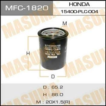 Masuma MFC-1820 Фільтр масляний MFC1820: Приваблива ціна - Купити в Україні на EXIST.UA!
