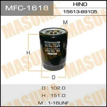 Masuma MFC-1618 Фільтр масляний MFC1618: Купити в Україні - Добра ціна на EXIST.UA!
