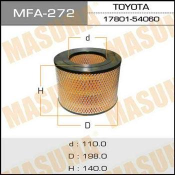 Masuma MFA-272 Повітряний фільтр MFA272: Купити в Україні - Добра ціна на EXIST.UA!