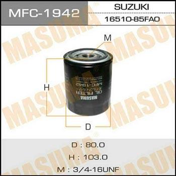 Masuma MFC-1942 Фільтр масляний MFC1942: Купити в Україні - Добра ціна на EXIST.UA!