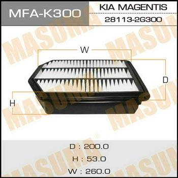 Masuma MFA-K300 Повітряний фільтр MFAK300: Приваблива ціна - Купити в Україні на EXIST.UA!