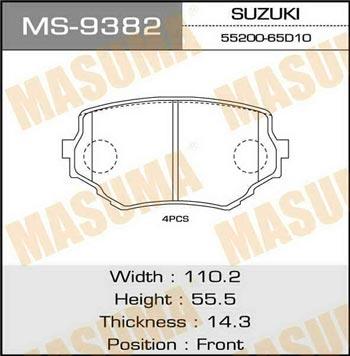 Masuma MS-9382 Колодки гальмівні барабанні, комплект MS9382: Купити в Україні - Добра ціна на EXIST.UA!