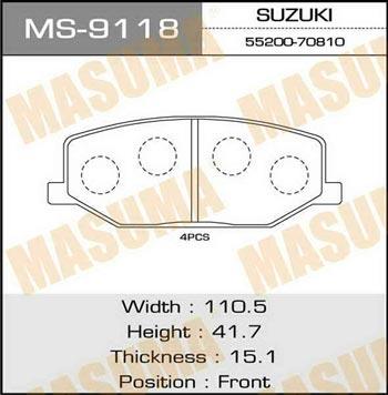 Masuma MS-9118 Колодки гальмівні барабанні, комплект MS9118: Купити в Україні - Добра ціна на EXIST.UA!