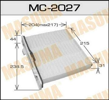 Masuma MC-2027 Фільтр салону MC2027: Купити в Україні - Добра ціна на EXIST.UA!