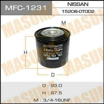 Masuma MFC-1231 Фільтр масляний MFC1231: Купити в Україні - Добра ціна на EXIST.UA!