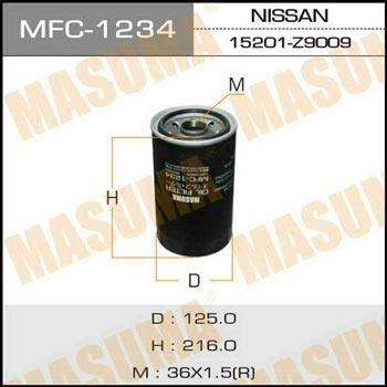 Masuma MFC-1234 Фільтр масляний MFC1234: Приваблива ціна - Купити в Україні на EXIST.UA!