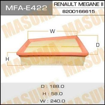 Masuma MFA-E422 Повітряний фільтр MFAE422: Купити в Україні - Добра ціна на EXIST.UA!