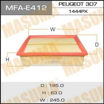Masuma MFA-E412 Повітряний фільтр MFAE412: Приваблива ціна - Купити в Україні на EXIST.UA!