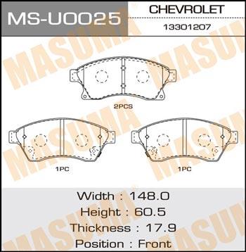 Masuma MS-U0025 Колодки гальмівні барабанні, комплект MSU0025: Купити в Україні - Добра ціна на EXIST.UA!