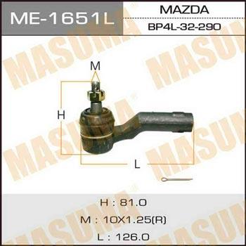 Masuma ME-1651L Наконечник рульової тяги лівий ME1651L: Приваблива ціна - Купити в Україні на EXIST.UA!