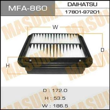 Masuma MFA-860 Повітряний фільтр MFA860: Купити в Україні - Добра ціна на EXIST.UA!